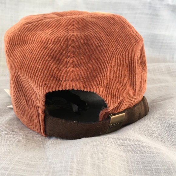 BARBOUR AYTON BURNT ORANGE CORDUROY MENS BASEBALL CAP ONE SIZE - Picture 6 of 12